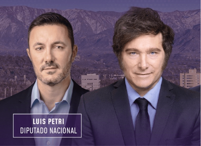 El candidato al Congreso de La Libertad Avanza, Luis Petri, sostuvo que el 26 de octubre Mendoza apoyará el modelo de país impulsado por Javier&nbsp;Milei