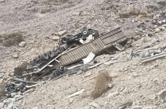 Mendoza: un camión desbarrancó en el paso a Chile y el conductor se salvó tras&nbsp;arrojarse